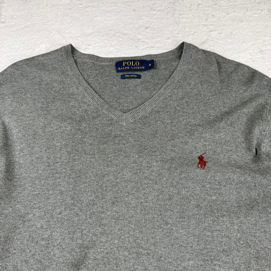 Polo Ralph Lauren V-Neck Sweatshirt — Grau — M