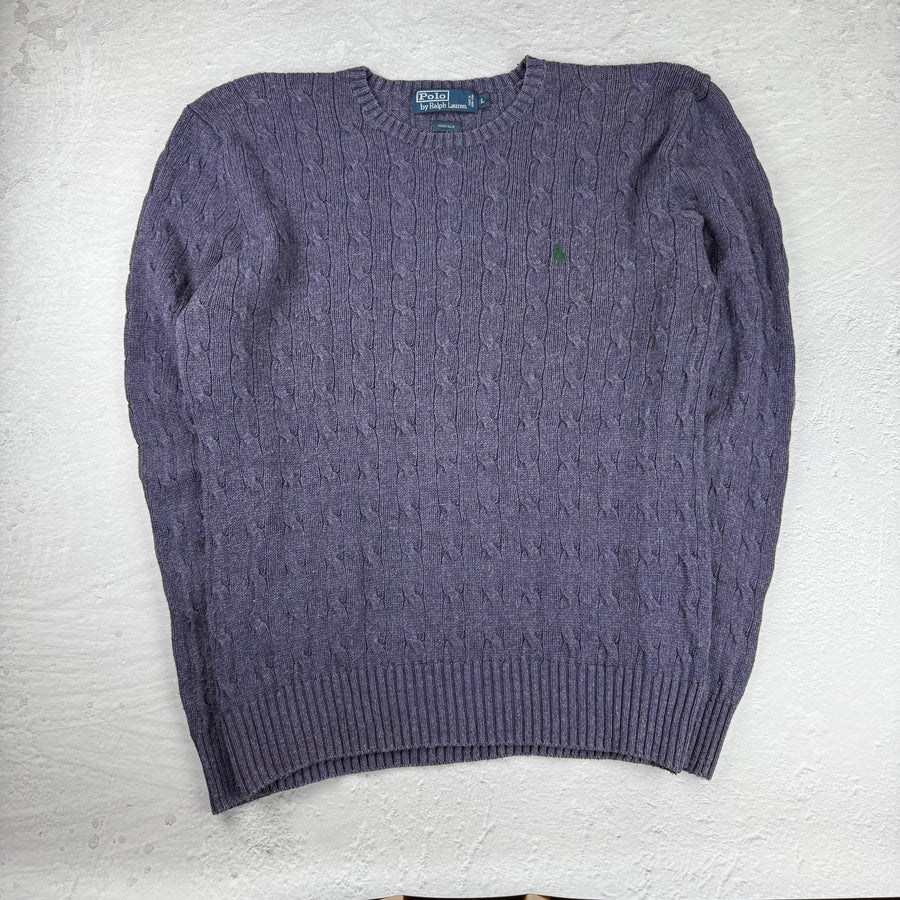 Polo Ralph Lauren Strickpullover Seide — Blau/Lila — L