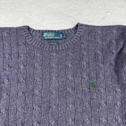 Polo Ralph Lauren Strickpullover Seide — Blau/Lila — L