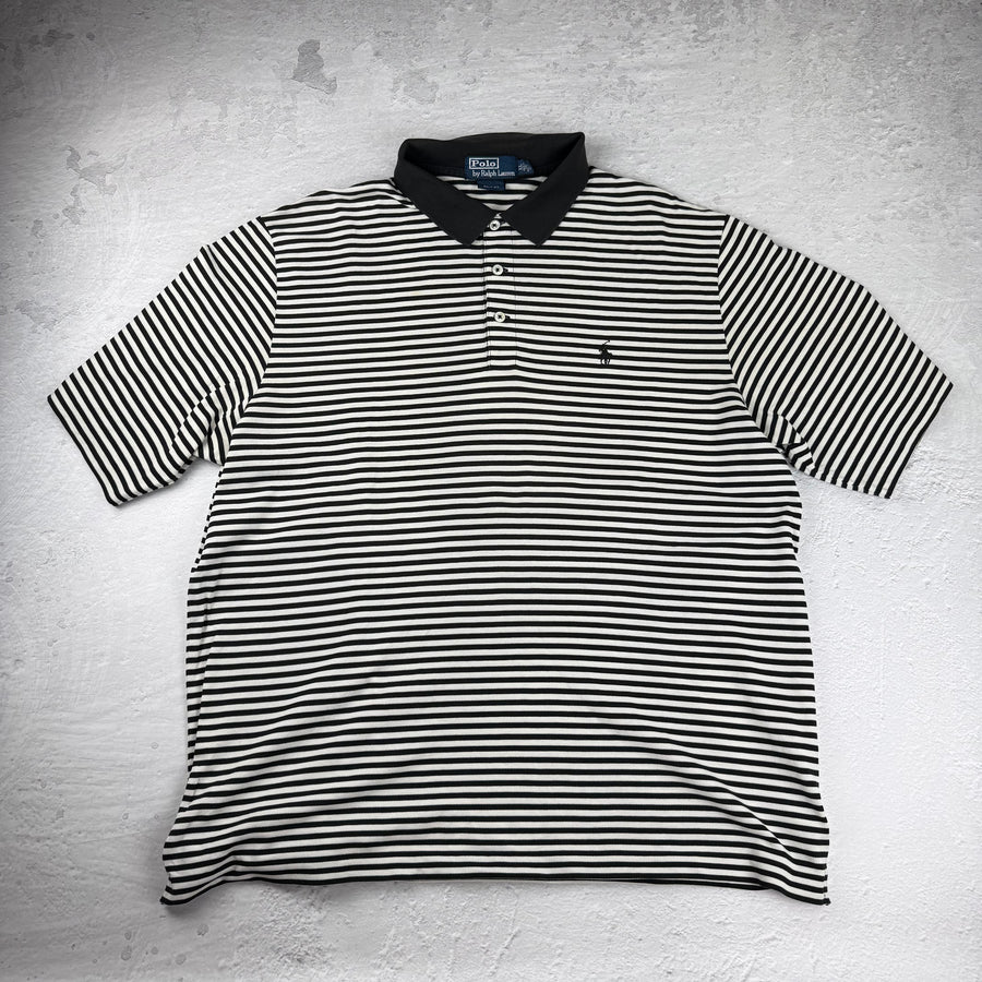 Polo Ralph Lauren Poloshirt Gestreift — Schwarz/Weiß — XL