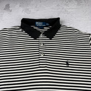 Polo Ralph Lauren Poloshirt Gestreift — Schwarz/Weiß — XL