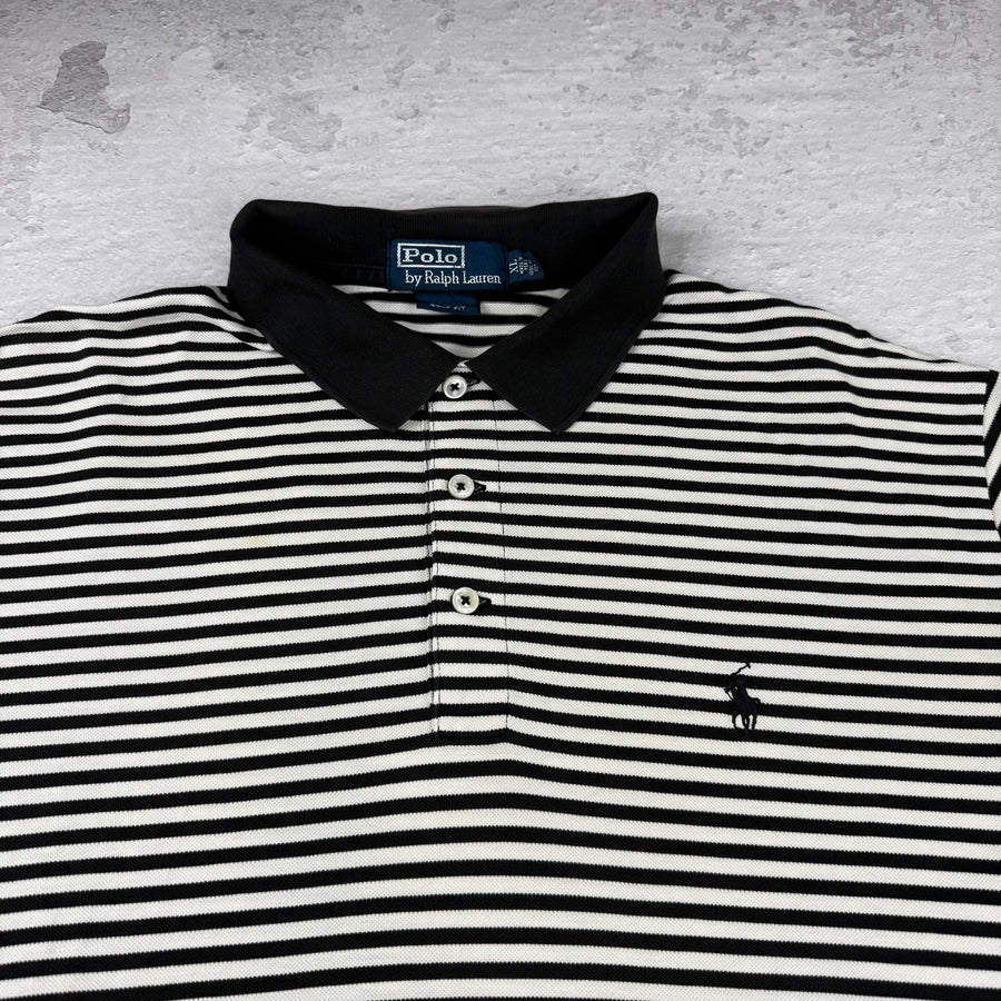 Polo Ralph Lauren Poloshirt Gestreift — Schwarz/Weiß — XL