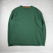Polo Ralph Lauren Waffle Sweatshirt — Grün — L