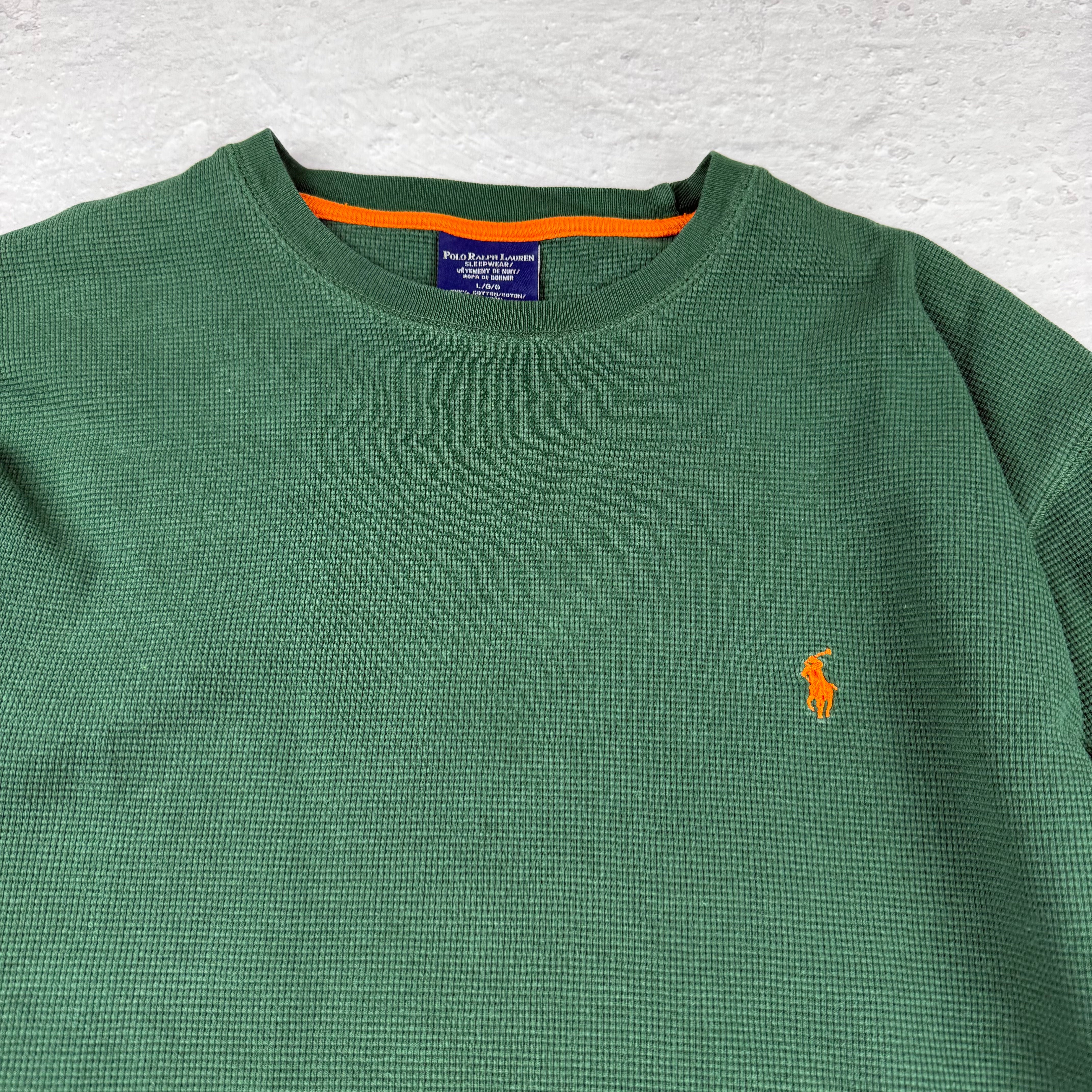 Polo Ralph Lauren Waffle Sweatshirt — Grün — L