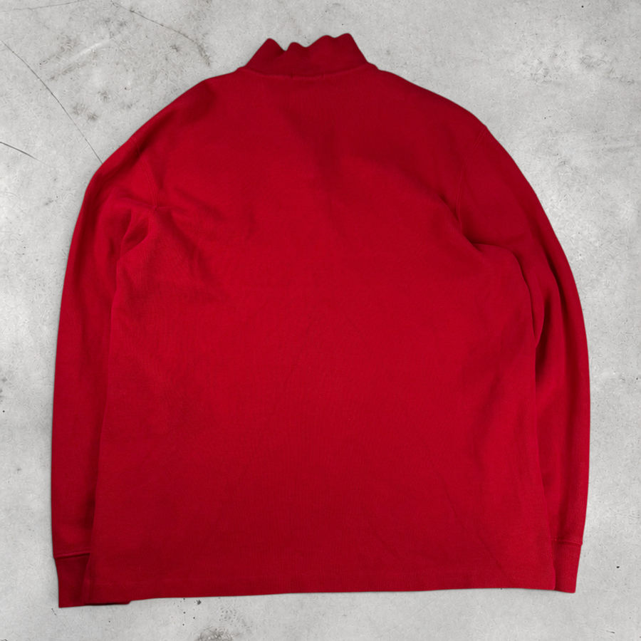 Vintage Polo Ralph Lauren Quarter-Zip Sweatshirt in Rot, Größe XL – Herren, Bild 4