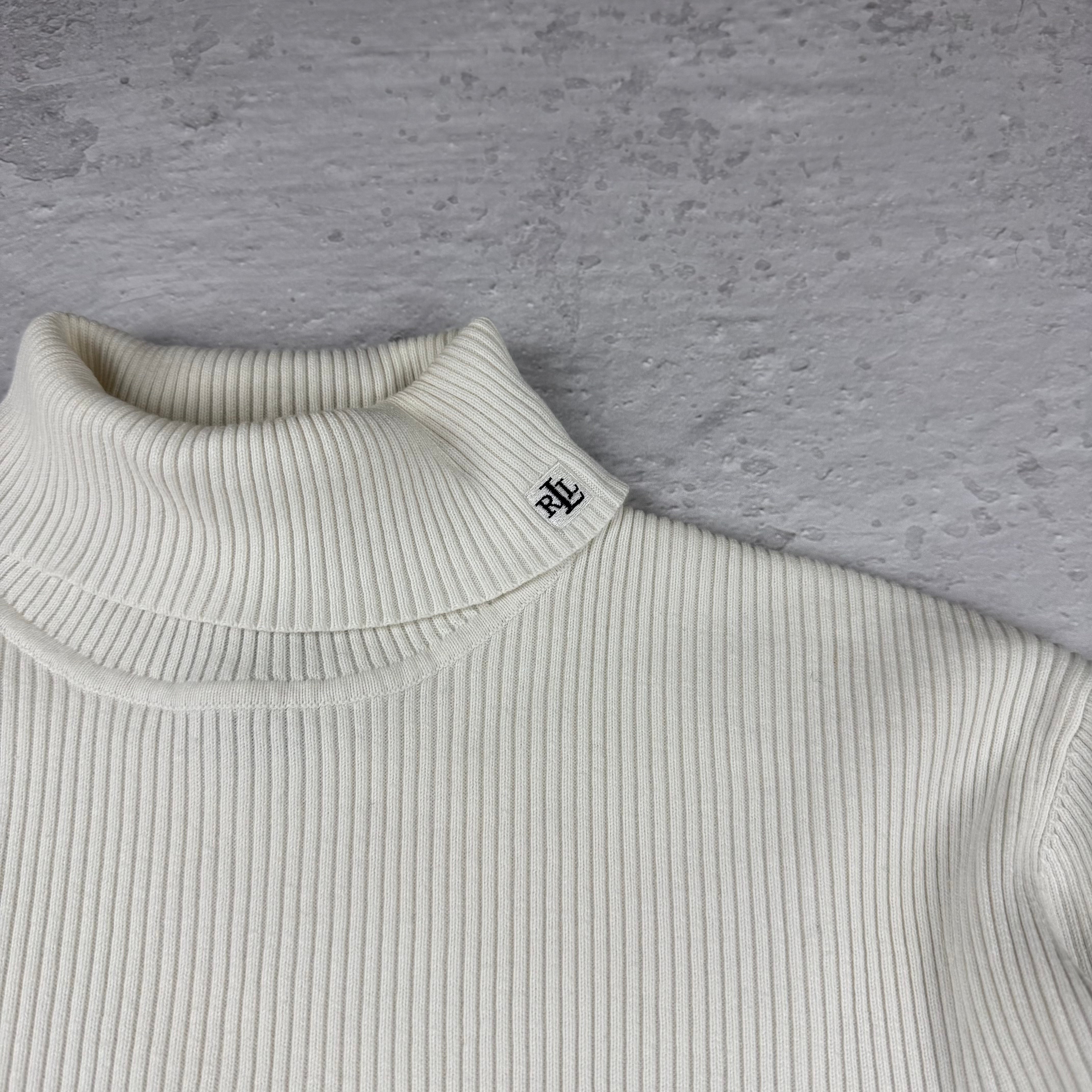 Lauren Ralph Lauren Rollkragen Strickpullover — Weiß — XL
