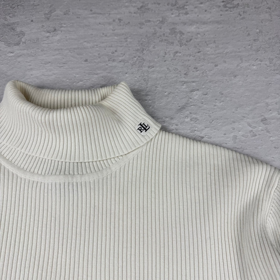 Lauren Ralph Lauren Rollkragen Strickpullover — Weiß — XL