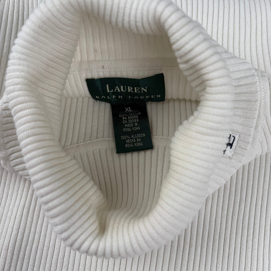 Lauren Ralph Lauren Rollkragen Strickpullover — Weiß — XL