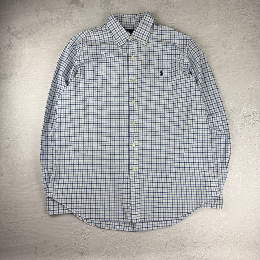 Polo Ralph Lauren Hemd Kariert — Weiß/Blau — L