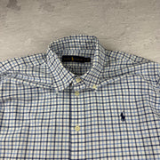 Polo Ralph Lauren Hemd Kariert — Weiß/Blau — L