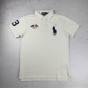 Vintage Polo Ralph Lauren Polohemd Slim Fit in Weiß, Größe L – Herren, Bild 2