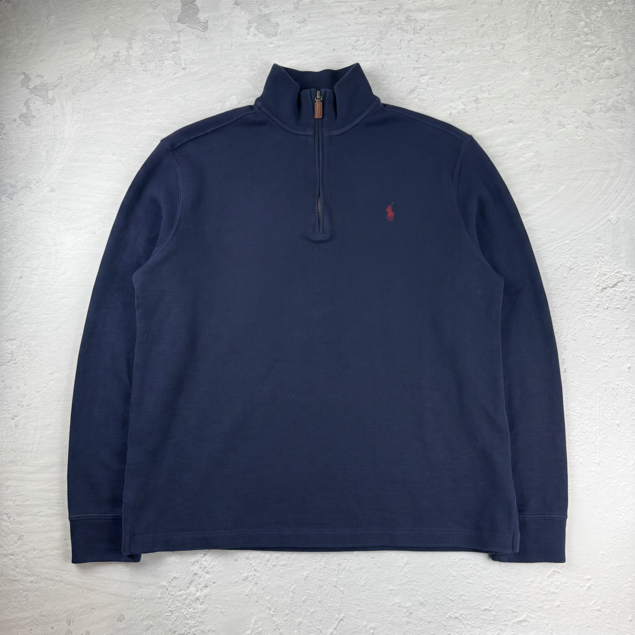 Vintage Polo Ralph Lauren Quarter-Zip Sweatshirt in Blau, Größe M – Herren, Bild 2