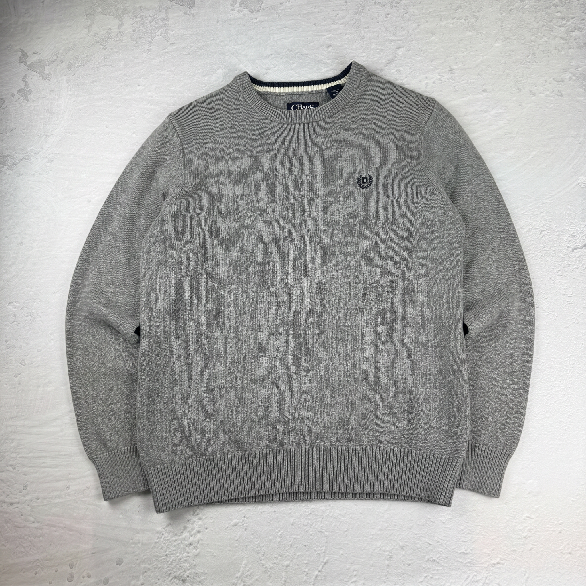 Vintage Chaps Ralph Lauren Strickpullover in Grau, Größe S – Herren, Bild 2