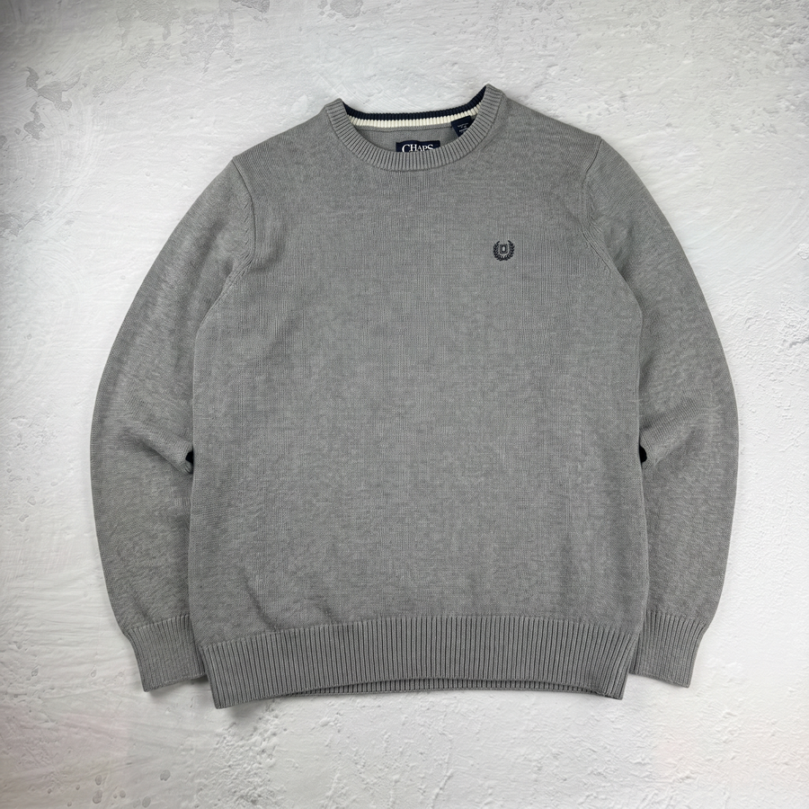 Vintage Chaps Ralph Lauren Strickpullover in Grau, Größe S – Herren, Bild 2