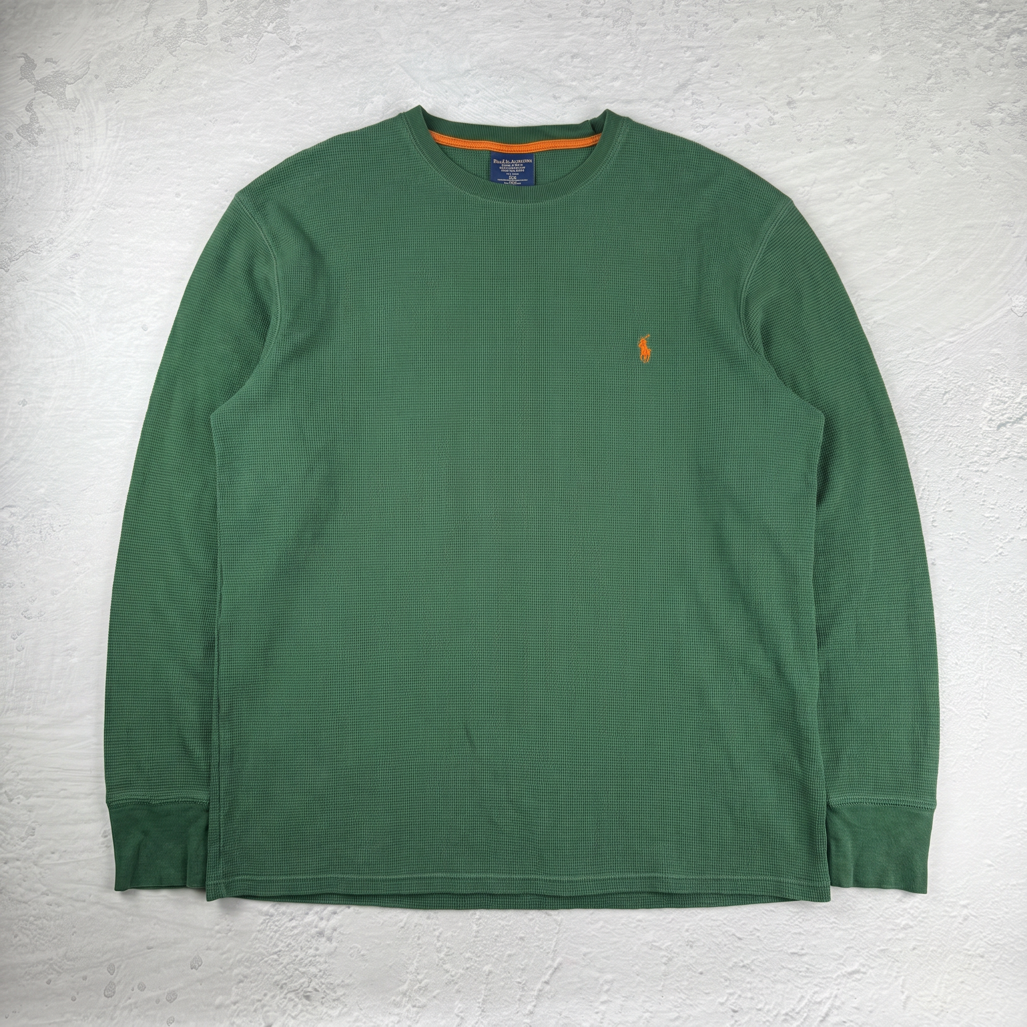 Vintage Polo Ralph Lauren Waffle Sweatshirt in Grün, Größe L – Herren, Bild 2