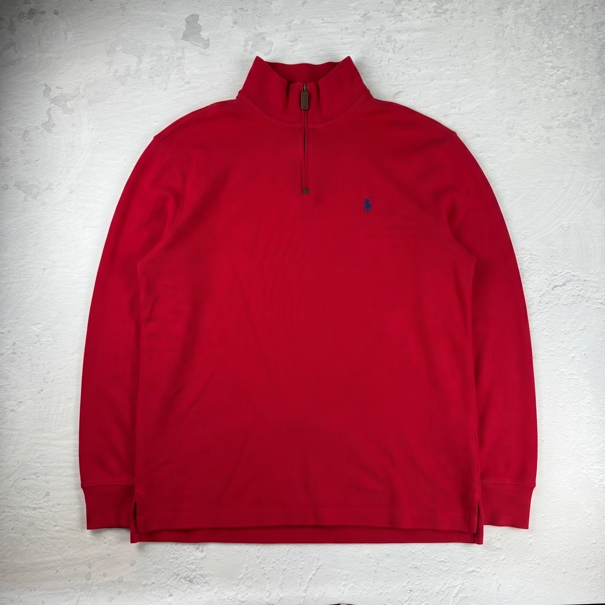 Vintage Polo Ralph Lauren Quarter-Zip Sweatshirt in Rot, Größe XL – Herren, Bild 2