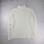 Vintage Lauren Ralph Lauren Rollkragen-Strickpullover in Weiß, Größe XL – Damen, Bild 2