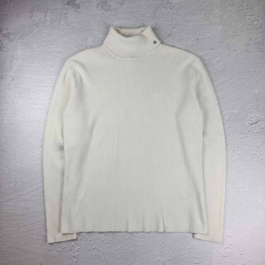 Vintage Lauren Ralph Lauren Rollkragen-Strickpullover in Weiß, Größe XL – Damen, Bild 2