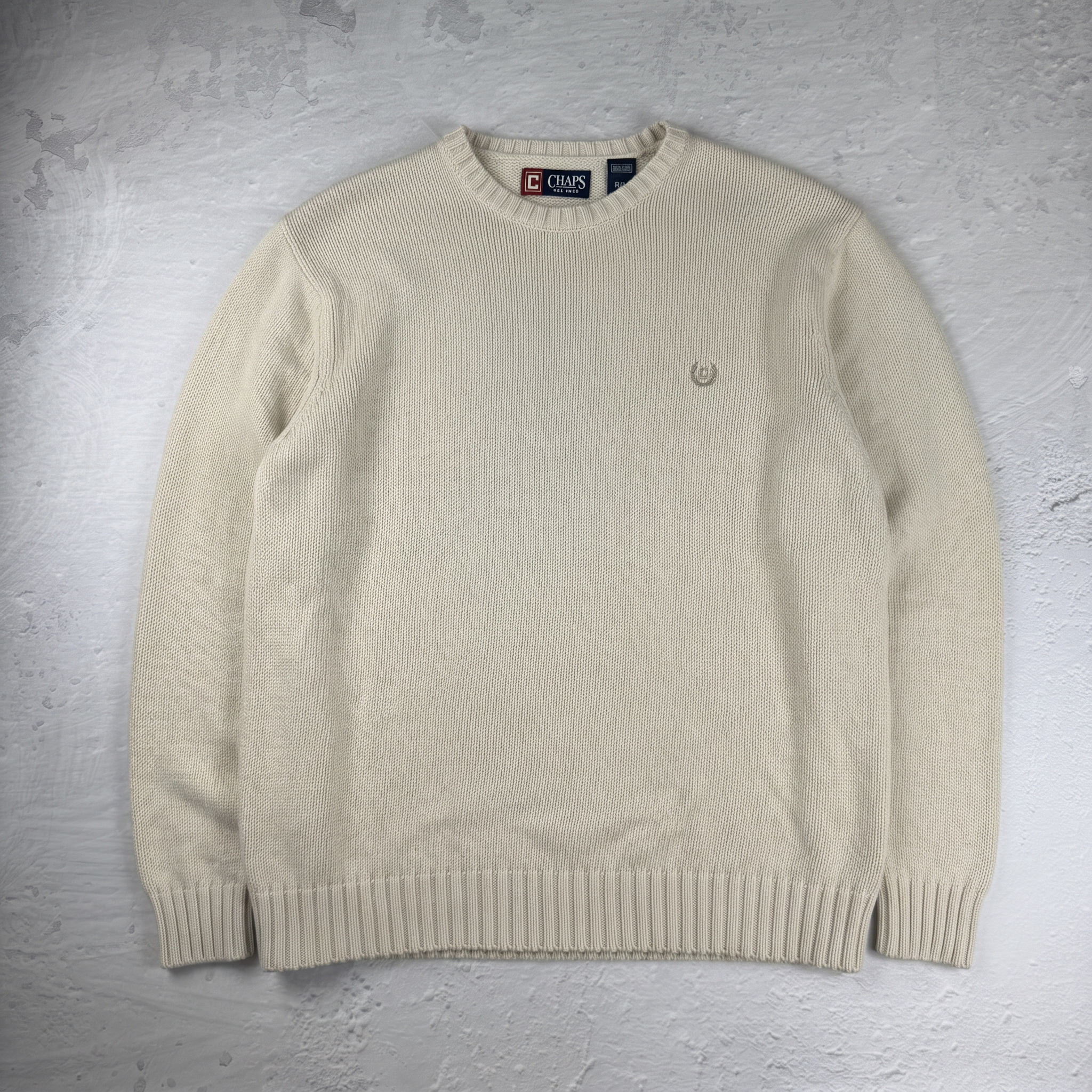 Vintage Chaps Ralph Lauren Strickpullover in Beige, Größe L – Herren, Bild 2