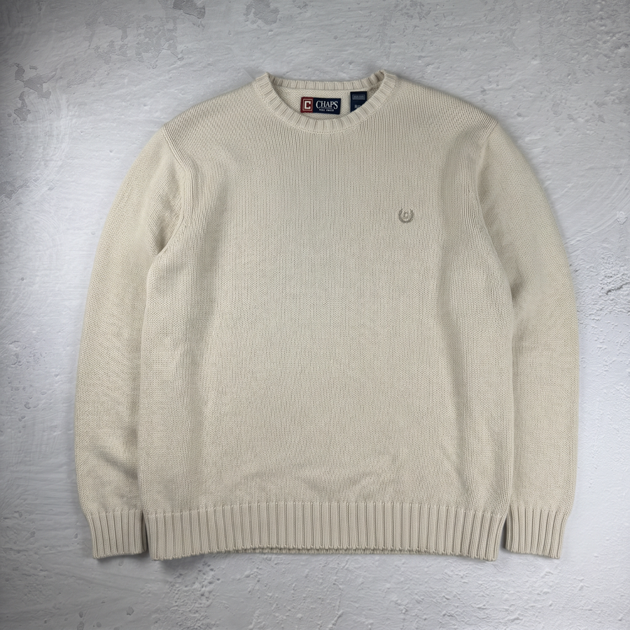 Vintage Chaps Ralph Lauren Strickpullover in Beige, Größe L – Herren, Bild 2