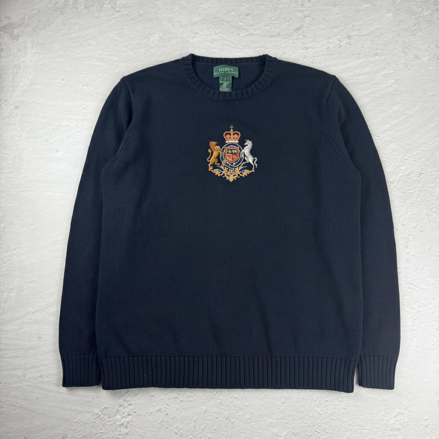 Vintage Ralph Lauren Strickpullover in Blau, Größe L – Damen, Bild 2