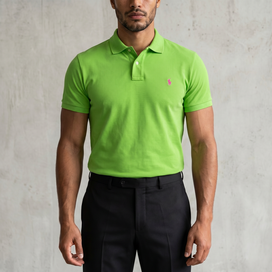 Vintage Ralph Lauren Poloshirt in Grün, Größe XL – Damen