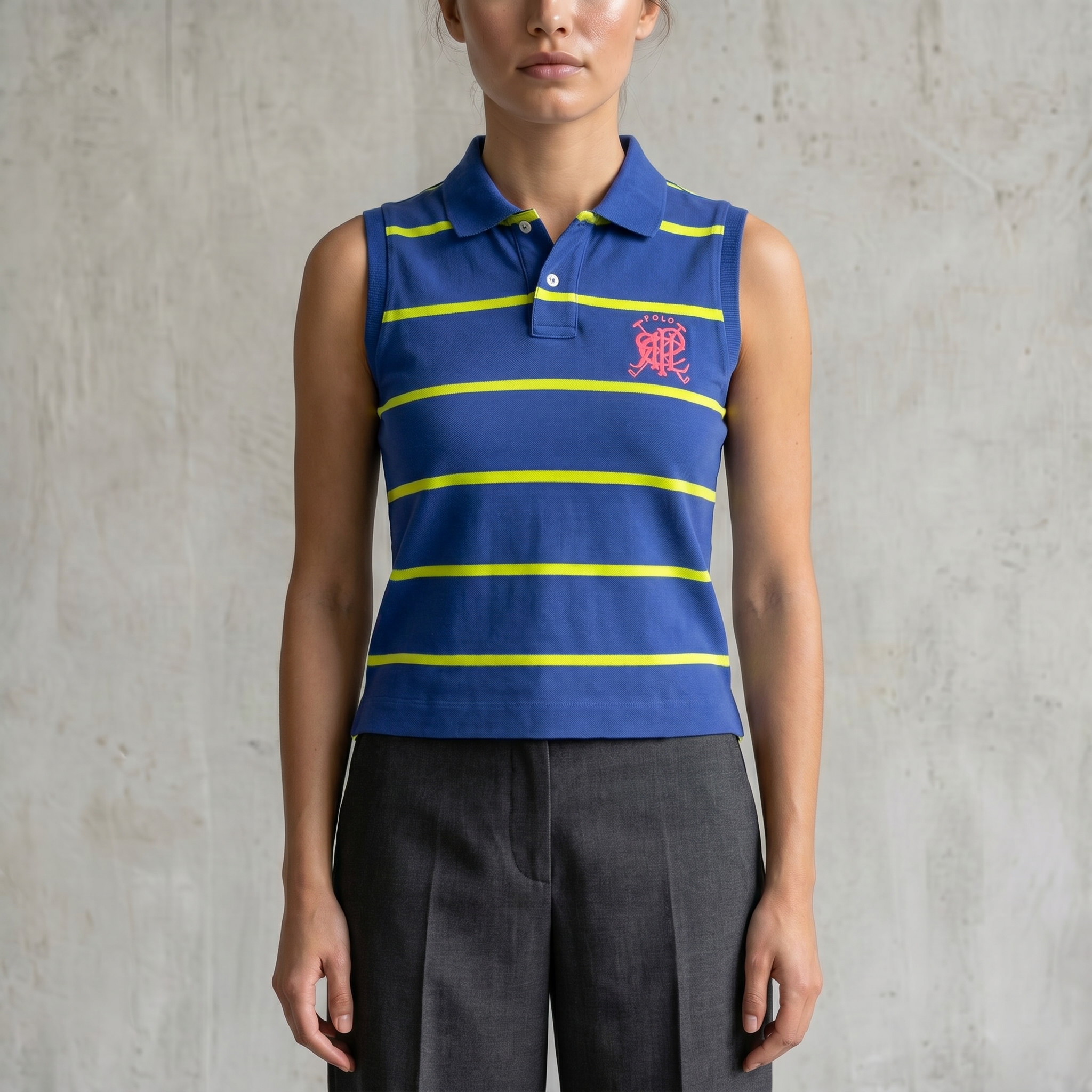 Vintage Ralph Lauren Weste in Blau, Größe XL – Damen