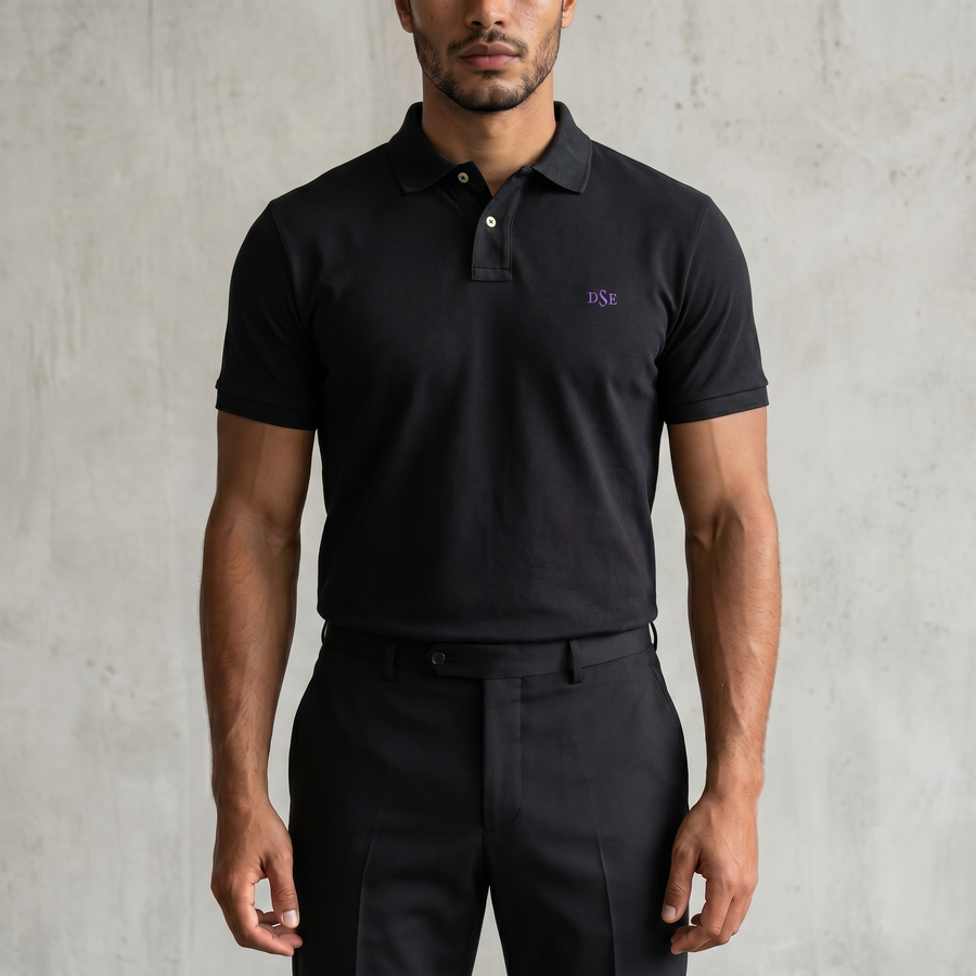 Vintage Ralph Lauren Poloshirt in Schwarz, Größe XL – Herren