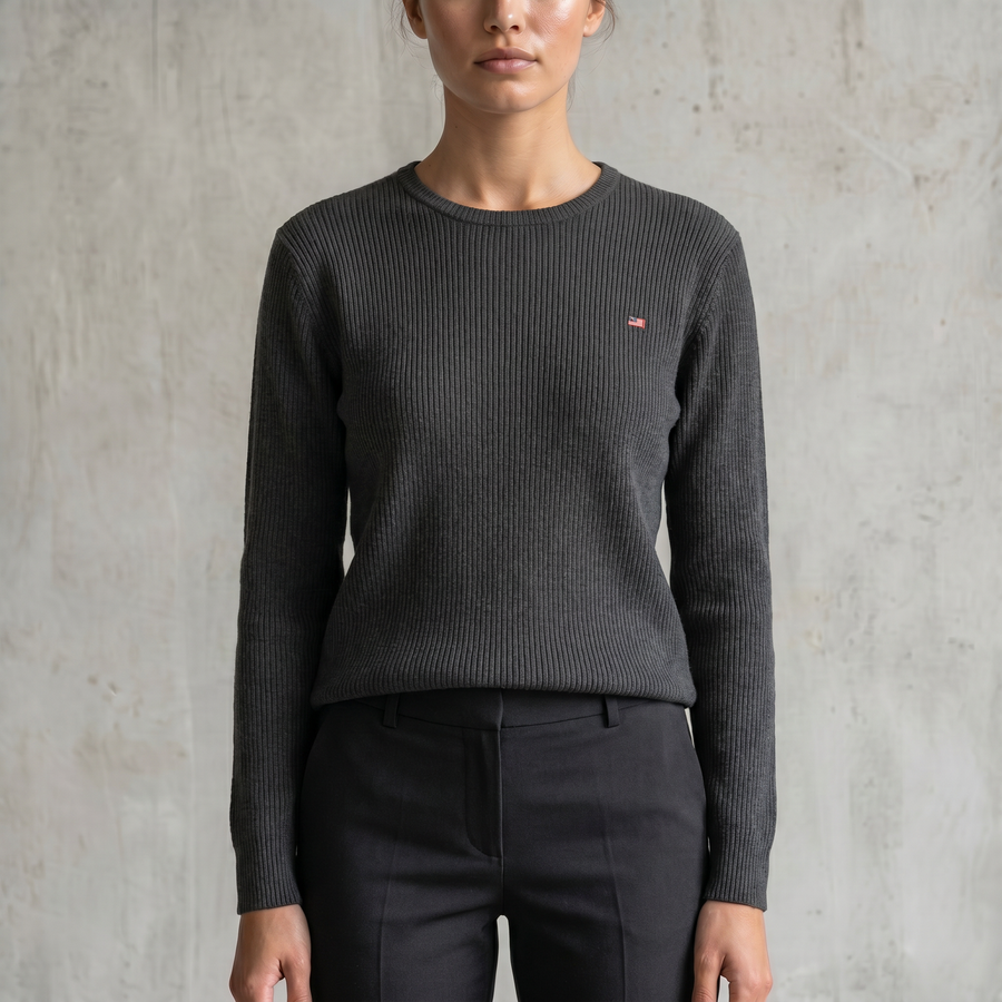 Vintage Polo Jeans Ralph Lauren Sweatshirt in Grau, Größe L – Damen