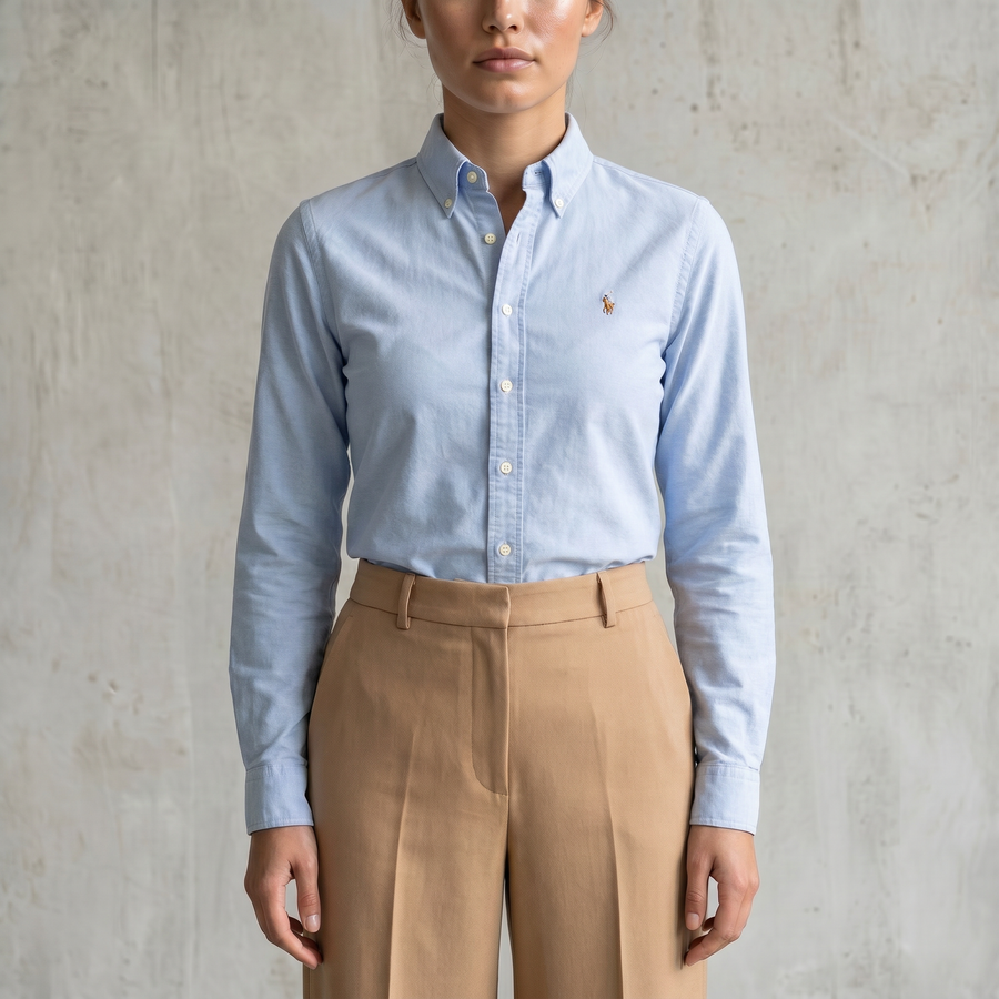 Vintage Ralph Lauren Hemd in Blau, Größe S – Damen